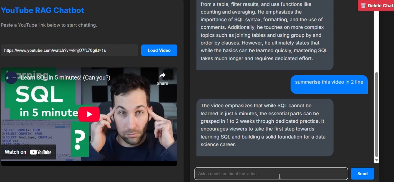 RAG Chatbot Conversation